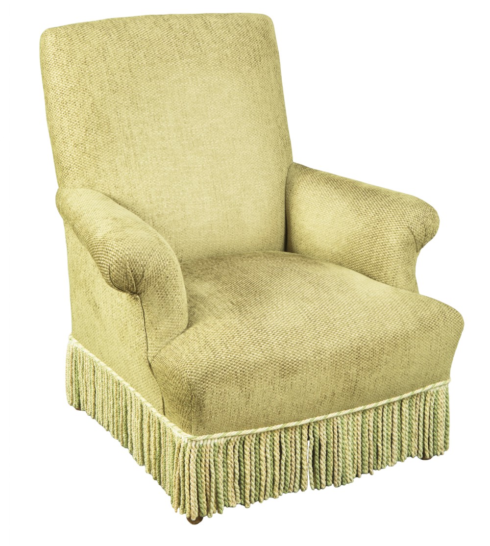 19th century upholstered chair. Circa 1890