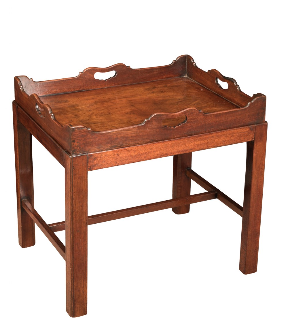 Chippendale mahogany scalloped tray . Circa 1760