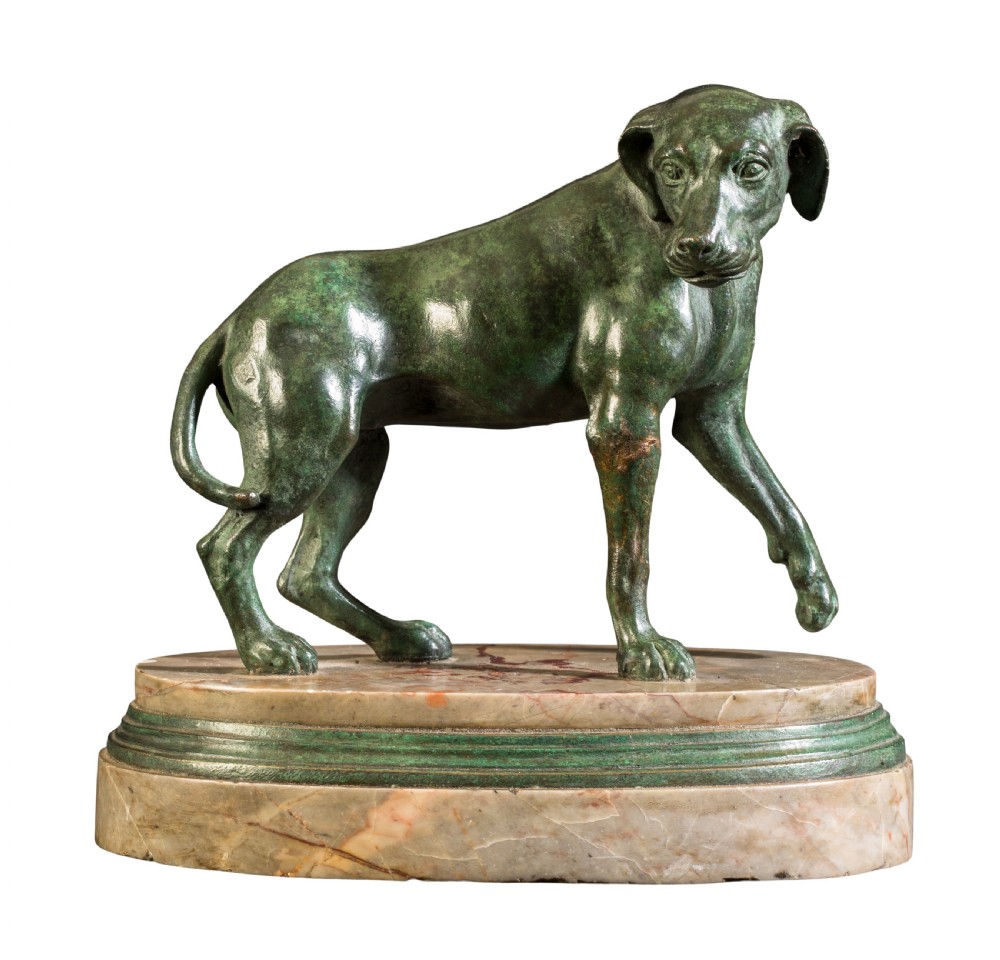 19th century French bronze dog. Circa 1870