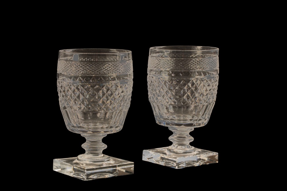 Pair of Georgian glasses. Circa 1830