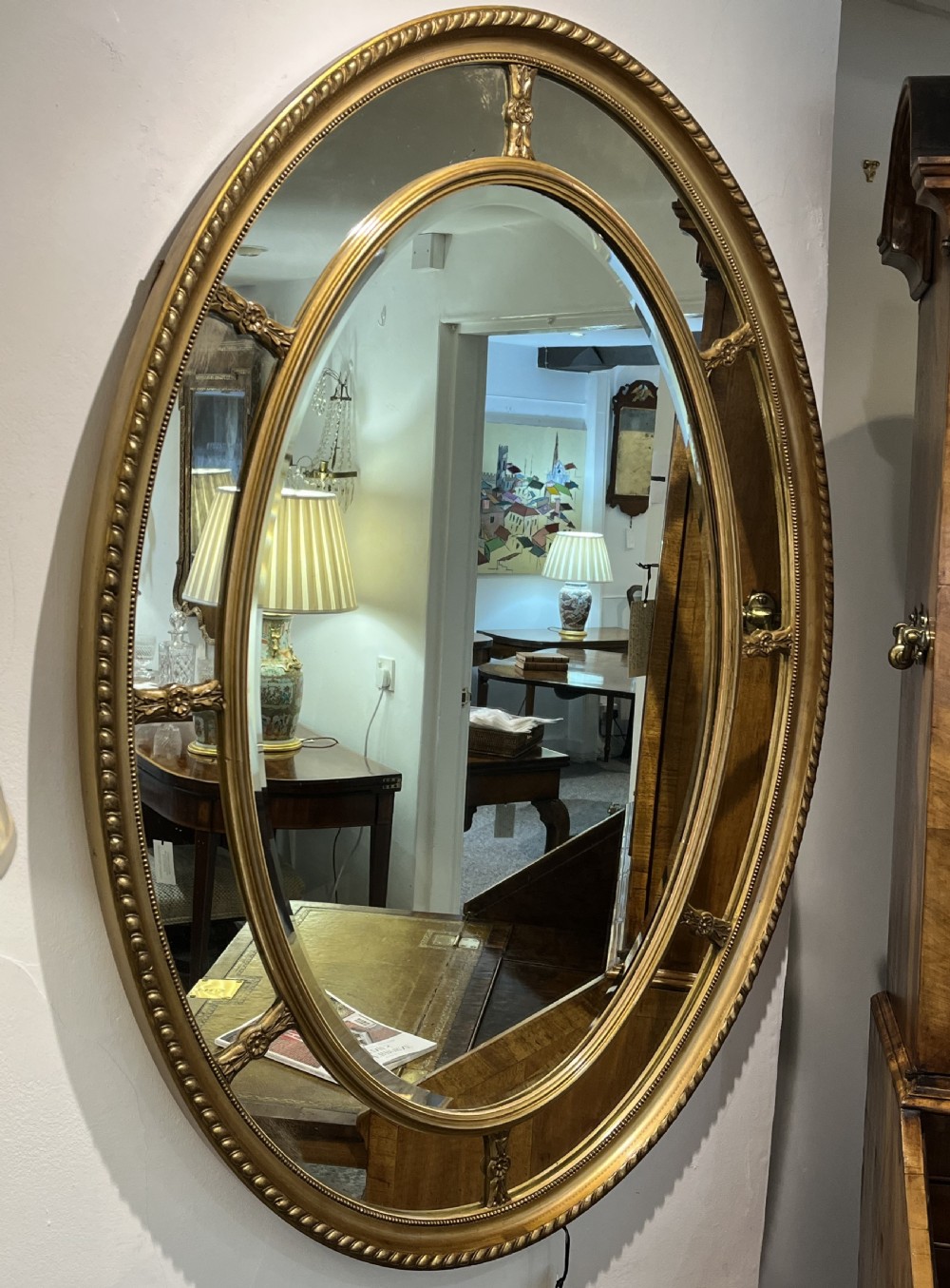 19th century gilt border glass mirror. Citca 1880