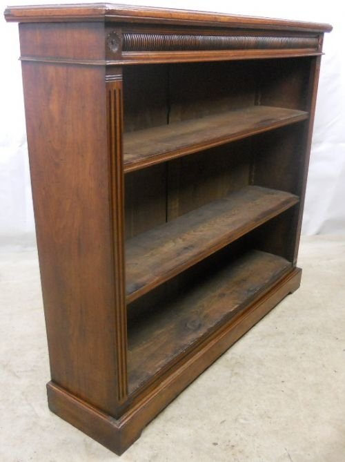 Edwardian Oak Standing Open Bookcase