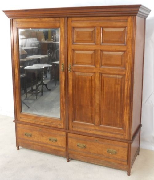 fig 1. Edwardian Mahogany Low-Level Hanging Wardrobe