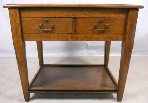 Heavy Oak Serving Table Asprey Bond St Label
