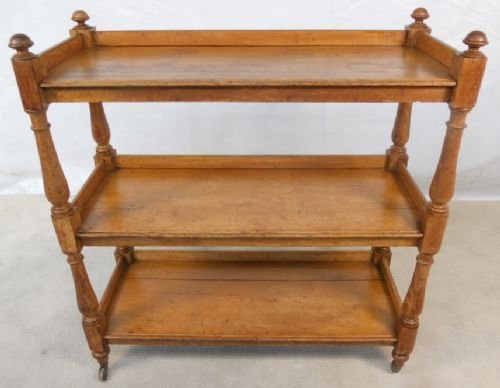 Victorian Oak Three Tier Dumb Waiter