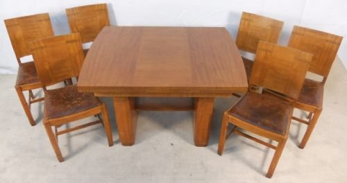 Art Deco Period Walnut Dining Set