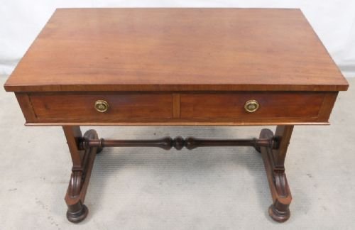 Victorian Mahogany Two Drawer Writing Table