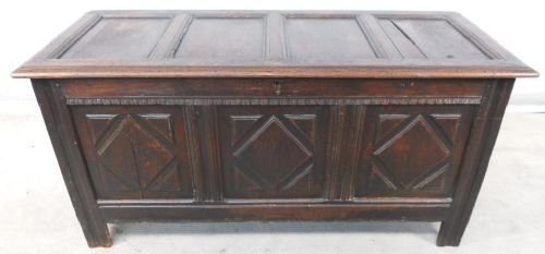 Large Antique Oak Blanket Chest