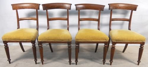 Set of Four Victorian Mahogany Dining Chairs