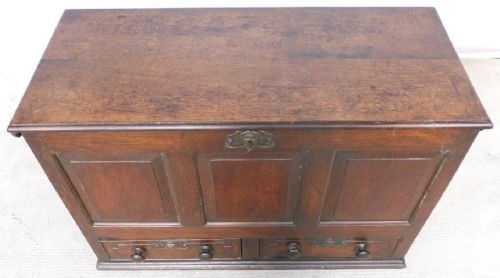 Georgian Oak Panelled Mule Chest Coffer