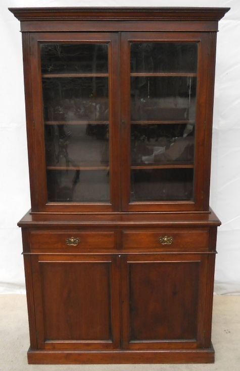 Edwardian Mahogany Bookcase Cabinet