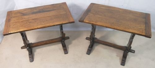 Pair Oak Tavern Tables