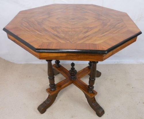 Victorian Walnut Octagonal Centre Table