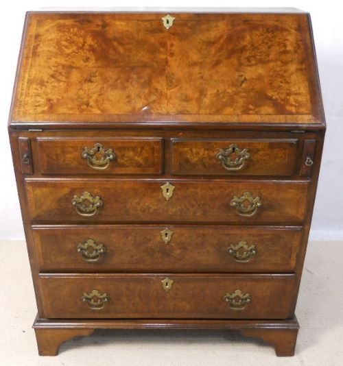 Georgian Style Walnut Writing Bureau Desk
