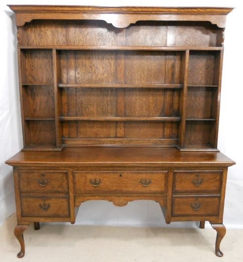 Large Antique Style Oak Dresser