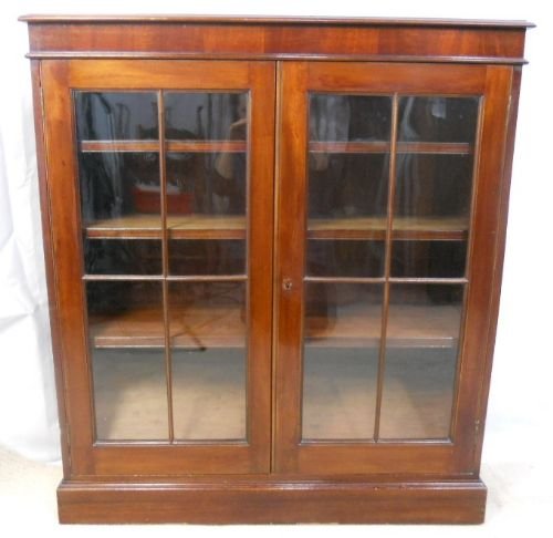 Edwardian Mahogany Standing Bookcase Cabinet
