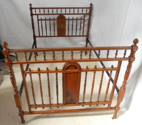 Victorian Mahogany Railback Double Bedstead