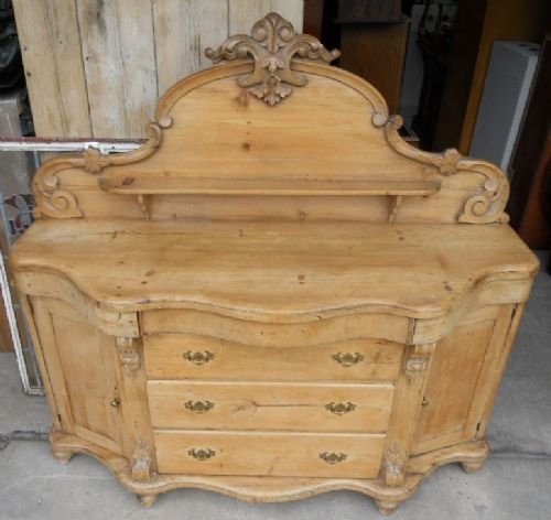 fig 1. Victorian Large Pine Chiffonier Sideboard