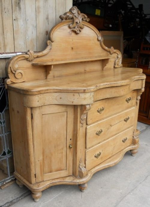 fig 2. Victorian Large Pine Chiffonier Sideboard