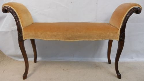 Victorian Walnut Upholstered Seat