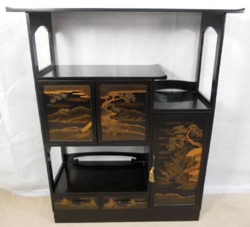 Japanese Lacquered Display Cabinet