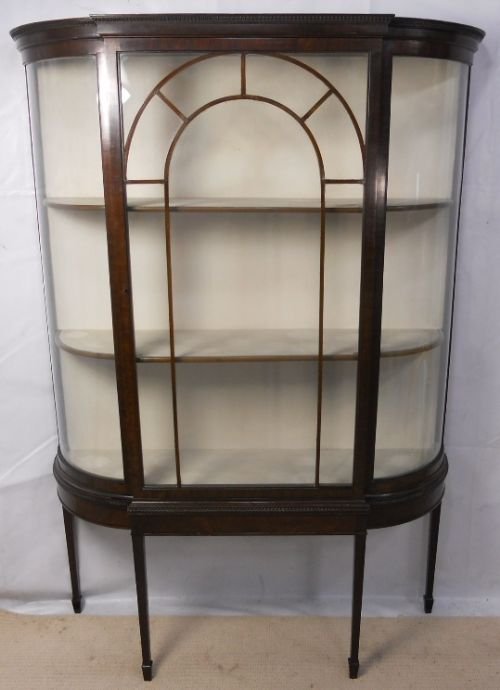 Edwardian Mahogany Display China Cabinet