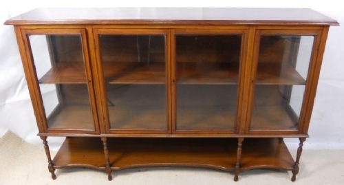 Edwardian Mahogany Four Door Glazed Display Cabinet