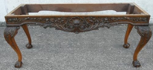 Quality Carved Walnut Stand/base