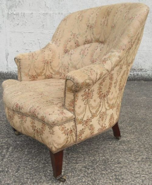 Late Victorian Upholstered Tub Armchair