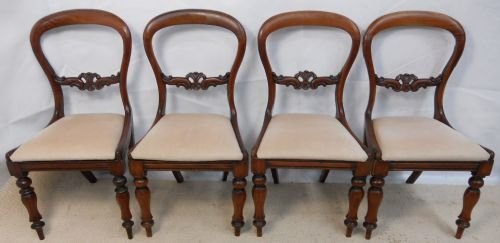 Set of Four Victorian Mahogany Dining Chairs