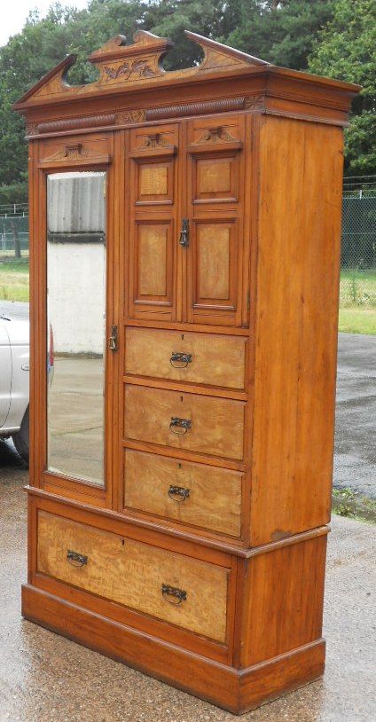 fig 1. Edwardian Satin Walnut Compactum Wardrobe