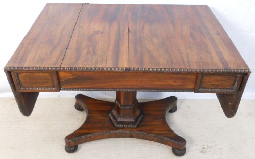 Regency Rosewood Pedestal Sofa Table