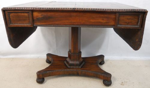 fig 1. Regency Rosewood Pedestal Sofa Table