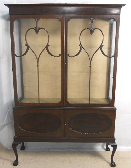 Georgian Style Mahogany China Display Cabinet