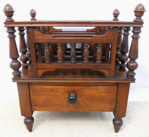 Victorian Mahogany Canterbury Magazine Stand