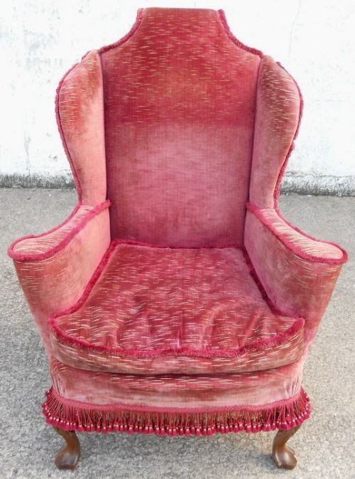 fig 1. Georgian Style Highback Wing Fireside Armchair