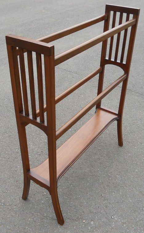 Edwardian Inlaid Mahogany Towel Rail