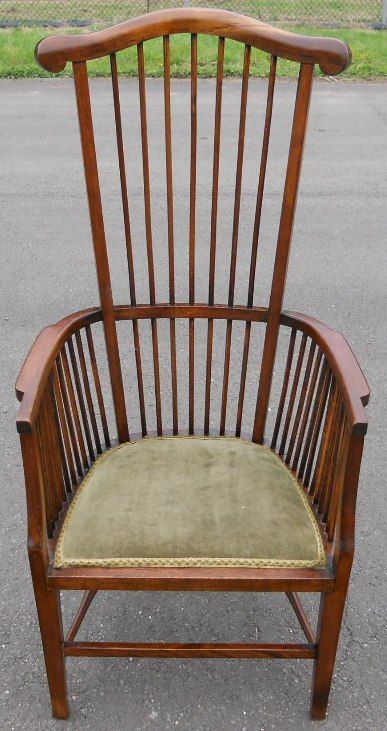 Tall Spindleback Mahogany Armchair