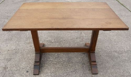 Arts & Craft Small Oak Refectory Dining Table