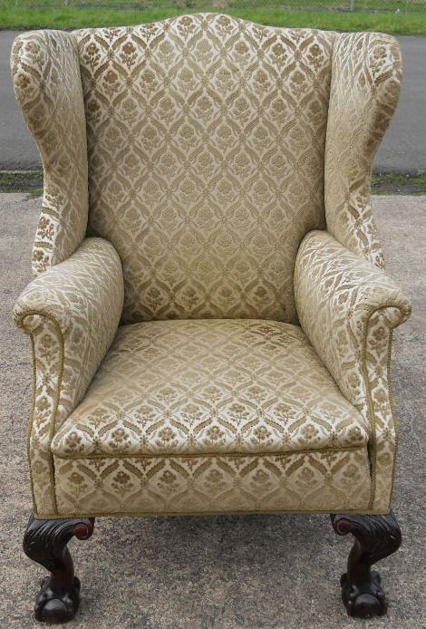 Georgian Style Wingback Fireside Armchair