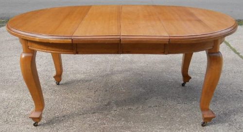 Oval Oak & Walnut Extending Dining Table