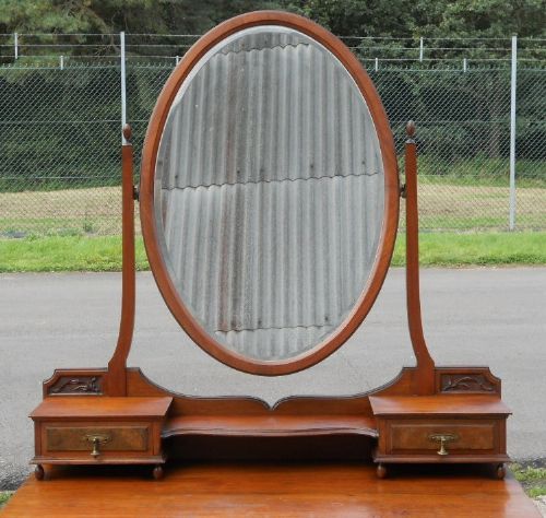 fig 1. Edwardian Tall Walnut Dressing Table