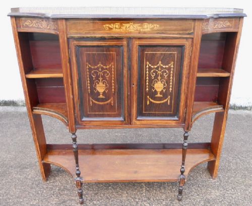 Edwardian Inlaid Rosewood Chiffonier Base Sideboard