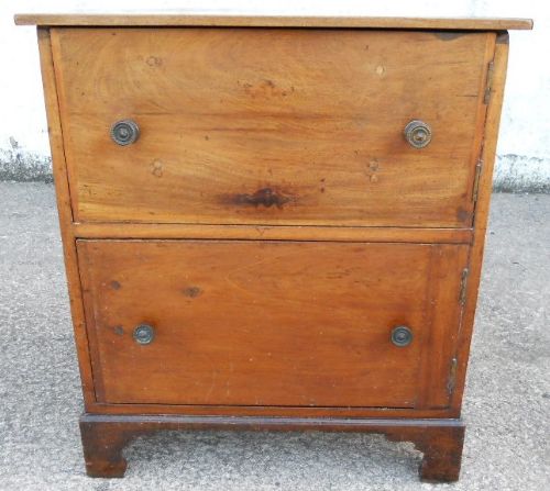 Irish Georgian Mahogany Commode Cabinet