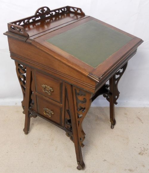 fig 1. Edwardian Carved Mahogany Davenport Desk