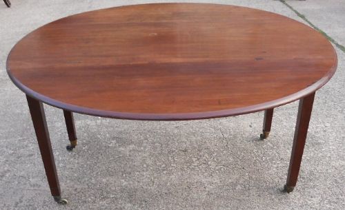 Georgian Round Mahogany Dropleaf Dining Table