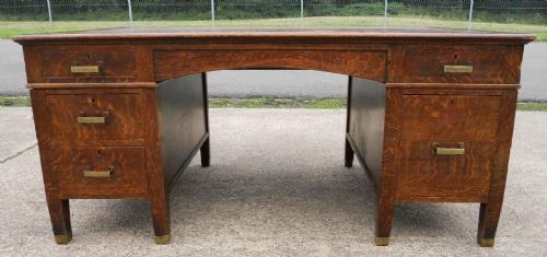 Large Oak Partners Writing Desk
