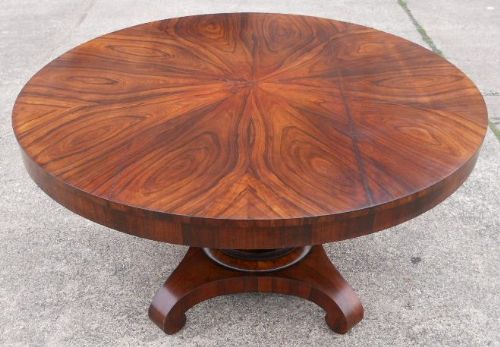 Victorian Rosewood Round Pedestal Centre Dining Table