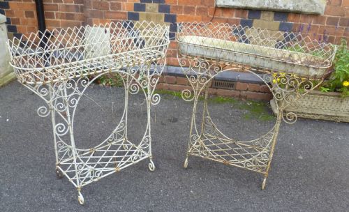 Pair Wire Standing Plant Troughs