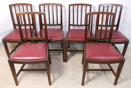 Set of Six Georgian Style Mahogany Dining Chairs